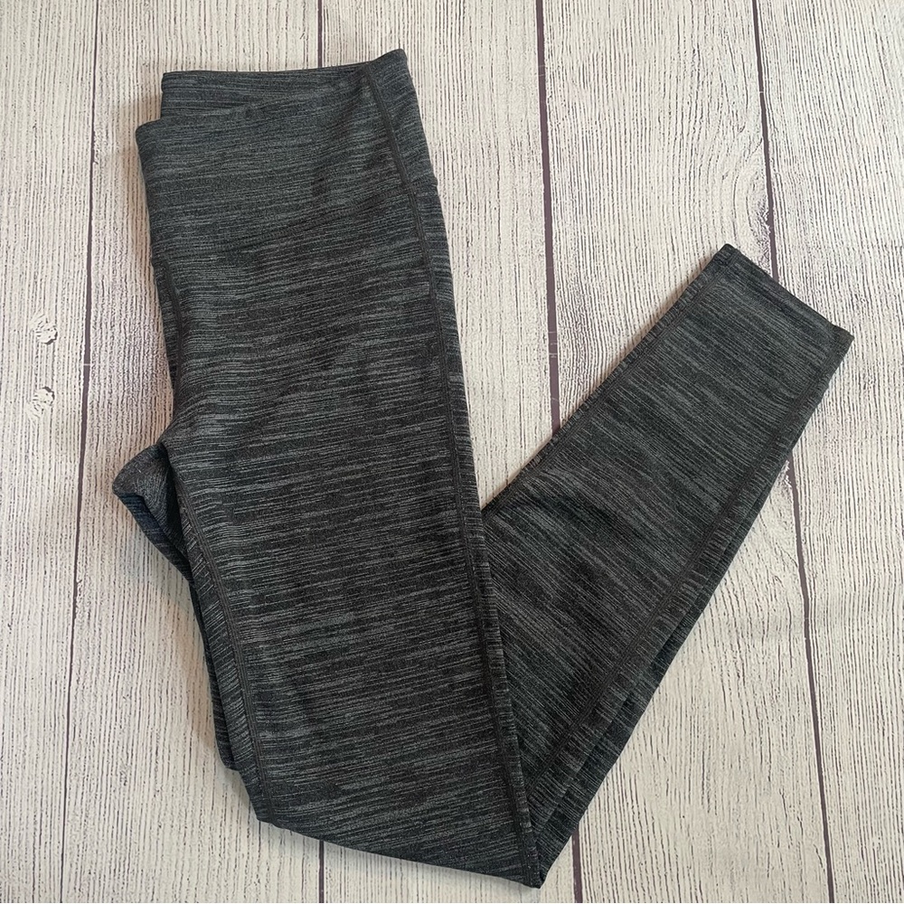 Athleta Womens Chaturanga Grey Space Dye Leggings Size Medium